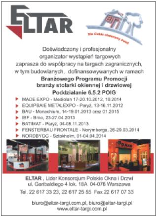 ELTAR - doświadczony i profesjonalny organizator wystąpień targowych (reklama)