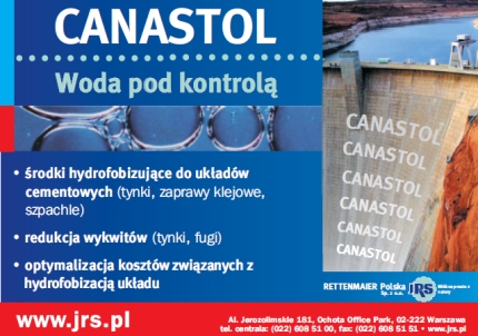 RS: CANASTOL - środki hydrofobizujące do cementu (reklama)