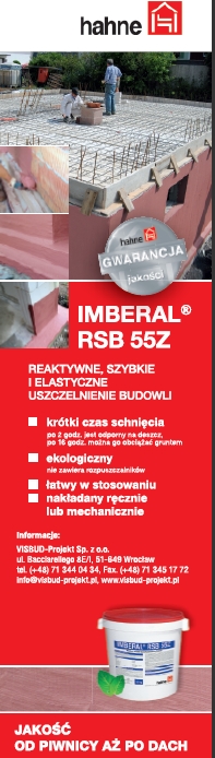 VISBUD-Projekt: Imberal RSB 55Z - elastyczna masa uszczelniająca do fundamentów Hahne (reklama)